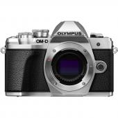 Фотоапарат Olympus OM-D E-M10 Mark III Silver тяло + Обектив Olympus M.Zuiko Digital 45mm f/1.8 Black